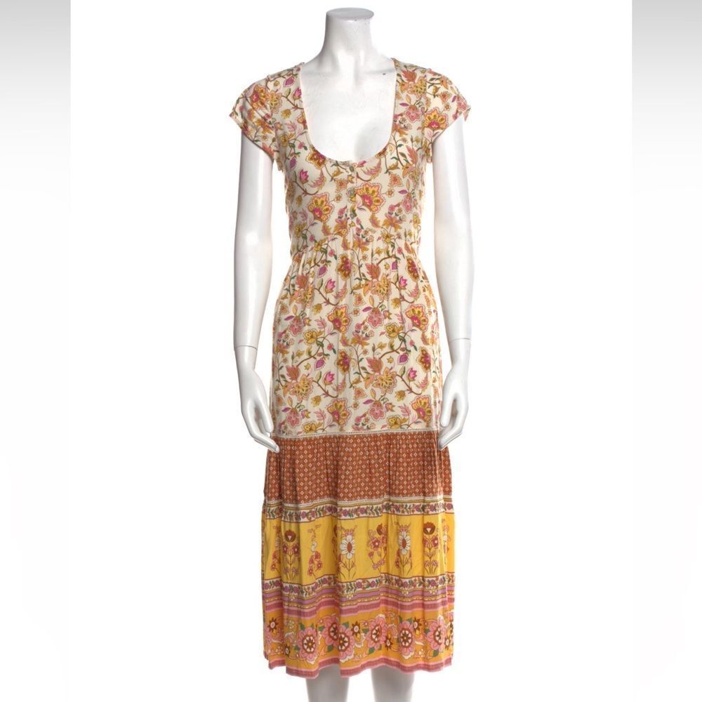 Spell and the Gypsy Women's Portobello Road Babydoll Floral Boho Midi Dress XXS‎ - Picture 5 of 10